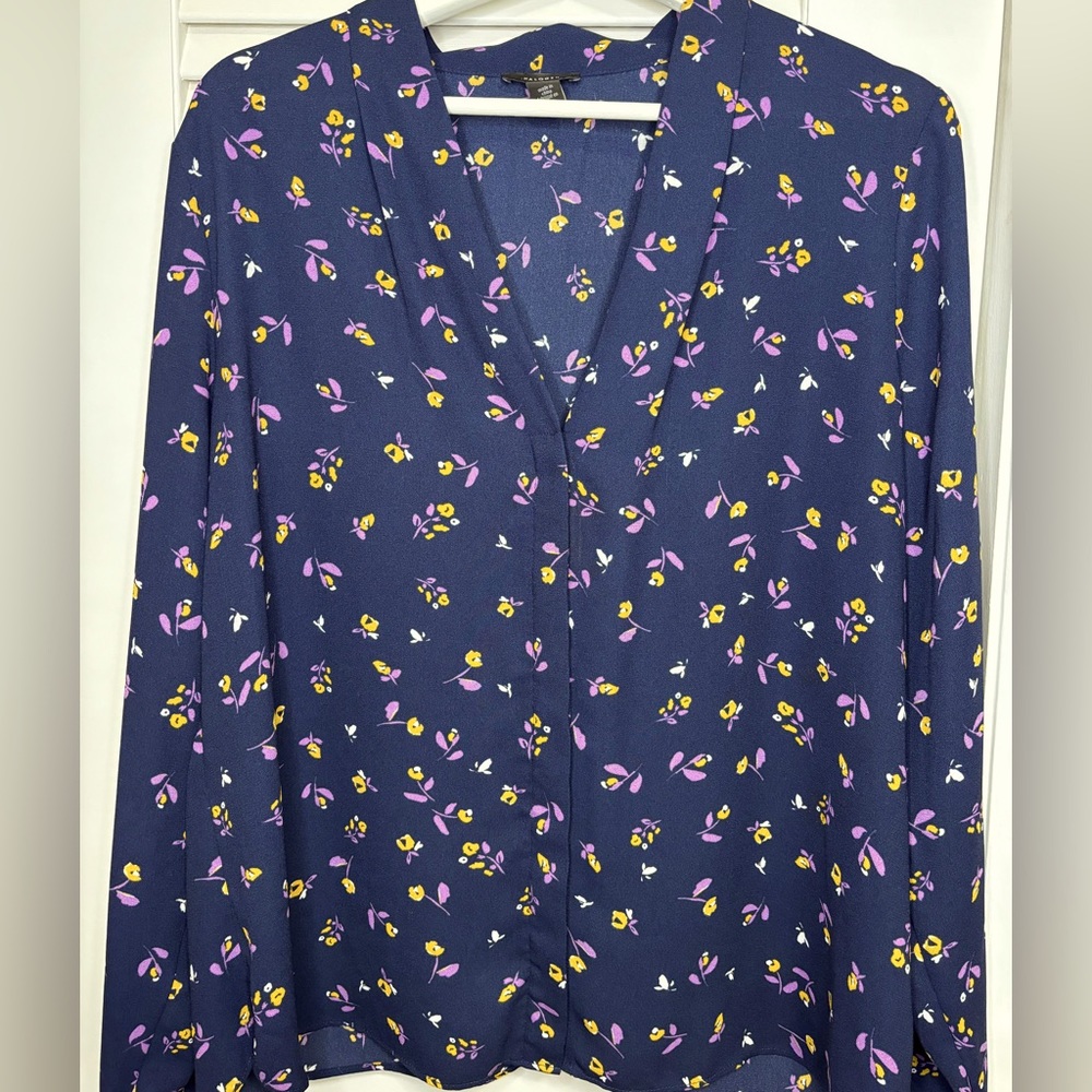 Halogen Women’s Blouse, floral Print, size L
